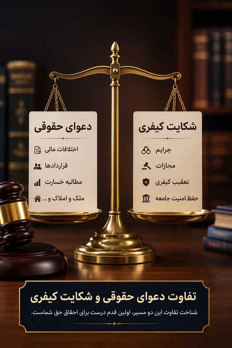 فرق دعوای حقوقی و کیفری