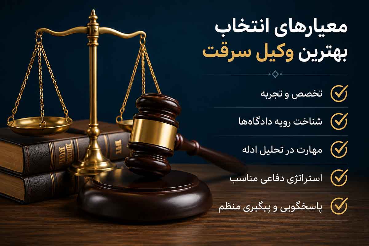معیار های انتخاب وکیل سرقت