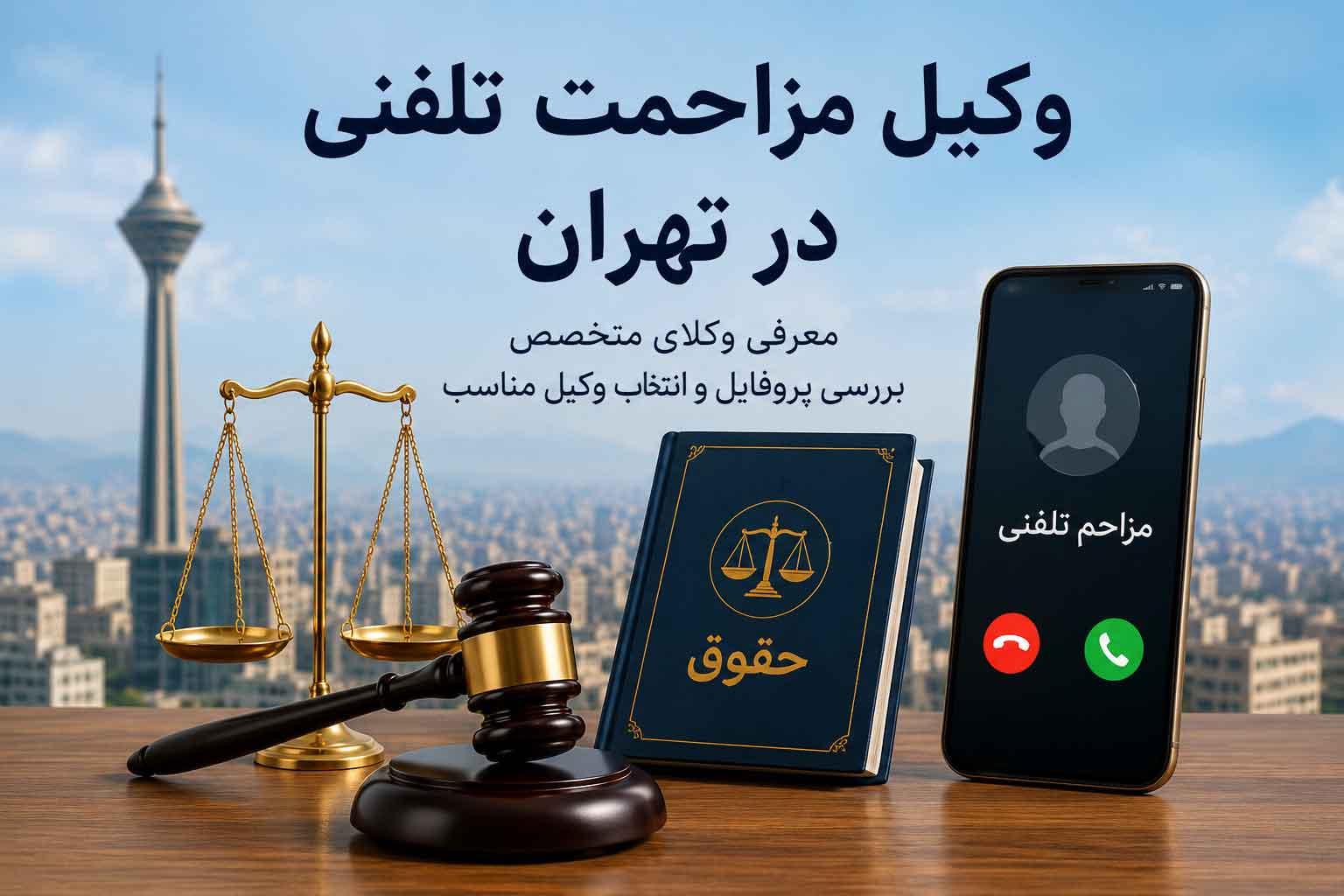 وکیل مزاحمت تلفنی در تهران