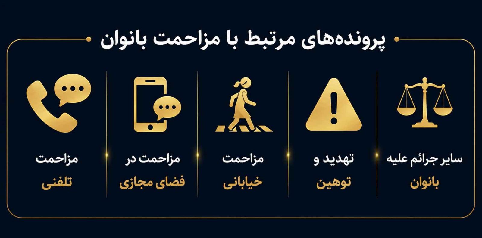 پرونده های مزاحمت بانوان