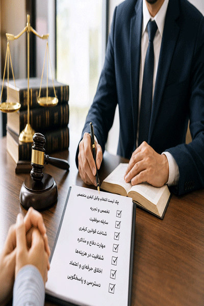 چگونه یک وکیل کیفری متخصص انتخاب کنیم؟ ( راهنمای کامل)