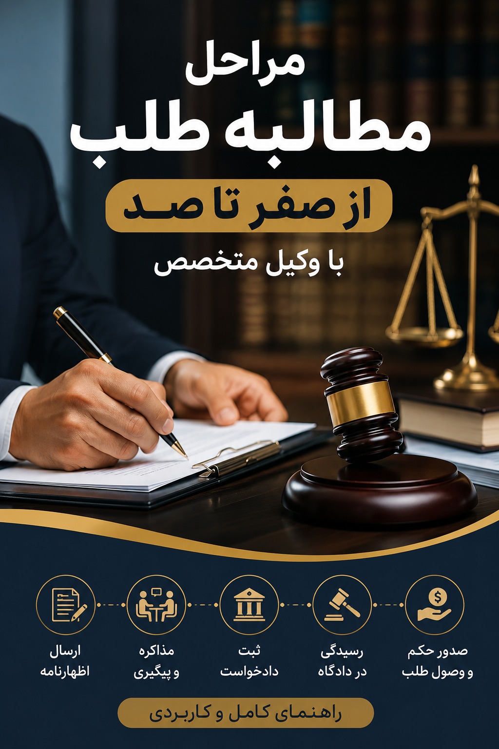 مراحل مطالبه طلب از صفر تا صد | روش‌های قانونی وصول طلب با وکیل متخصص